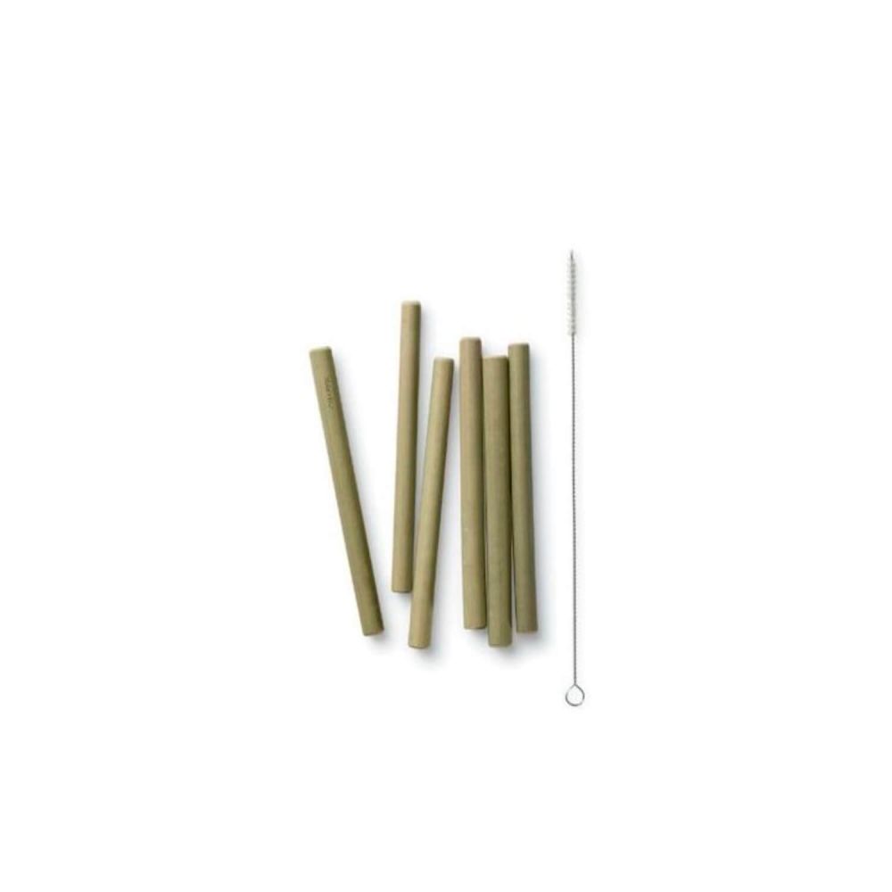 Pack de 5 pajitas reutilizables en bambú natural – La Casa del Bambú