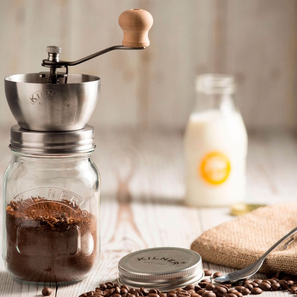 Molinillo de café manual con tarro de cristal incorporado - Kilner