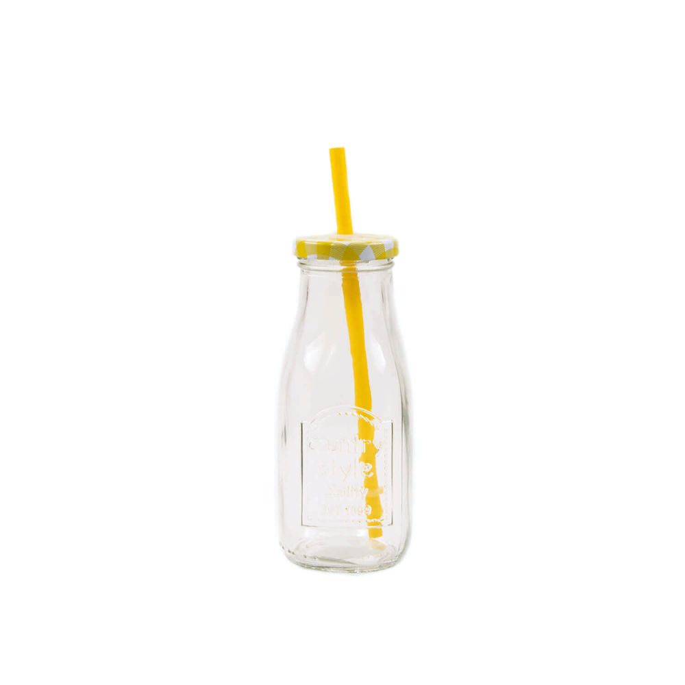 Yardwe 5 botellas de leche de vidrio con tapa suministros de 250 ml viajes fiesta de cumpleaños botellas reutilizables para bebidas para el hogar jarra vacía para jugo 