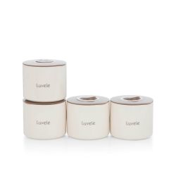 Tarros de cerámica para yogurtera Luvele - 4 x 400 ml 