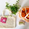 Pack 3 bolsas de malla de algodón orgánico con asas - bobbibags
