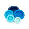 Juego 5 tapas ajustables de silicona Ice Blue - Food Huggers