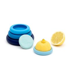 Juego 5 tapas ajustables de silicona Ice Blue - Food Huggers