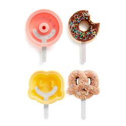 Set moldes de silicona para helados - Donuts y Pretzels