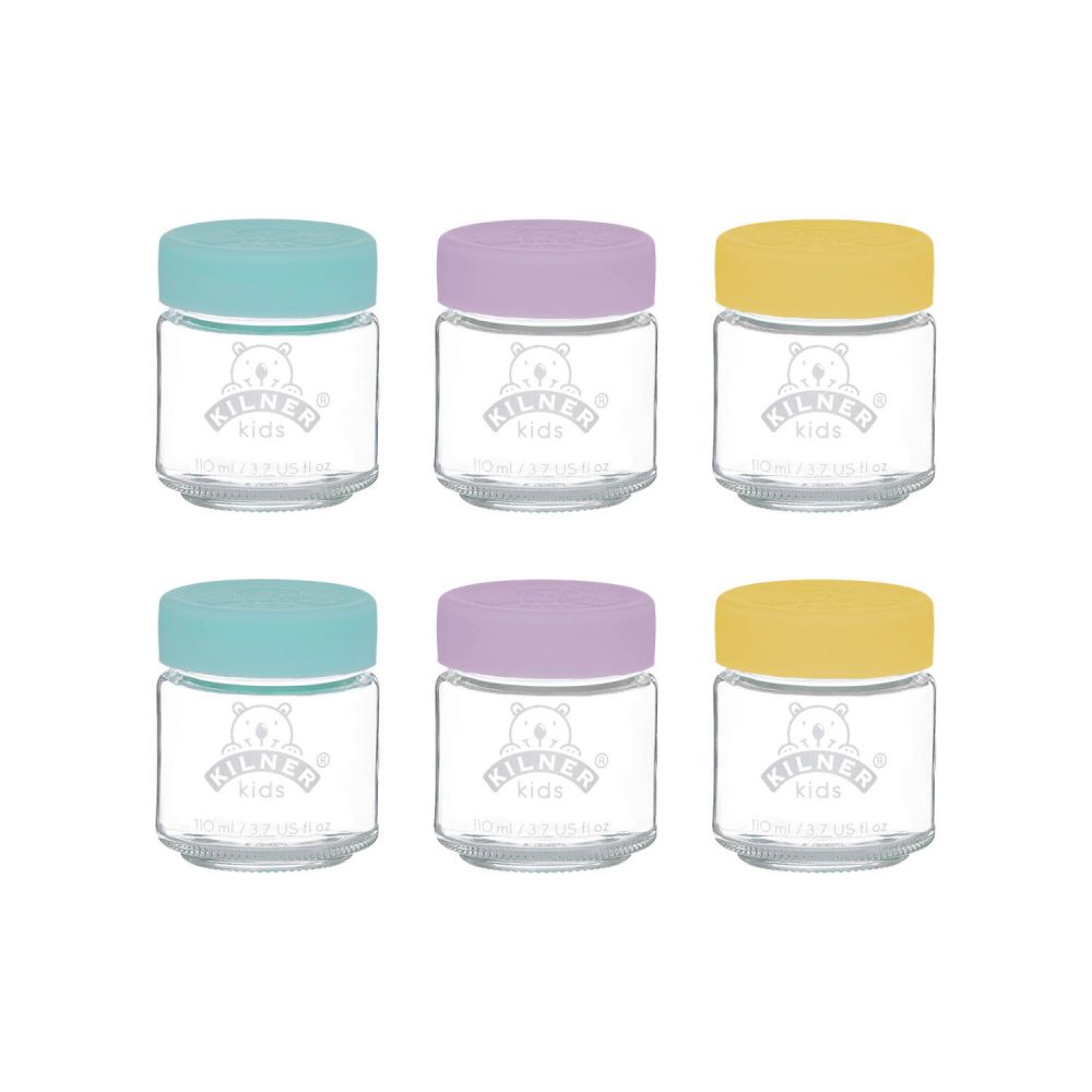 Juego de 6 tarros de vidrio para potitos Kilner – 110 ml