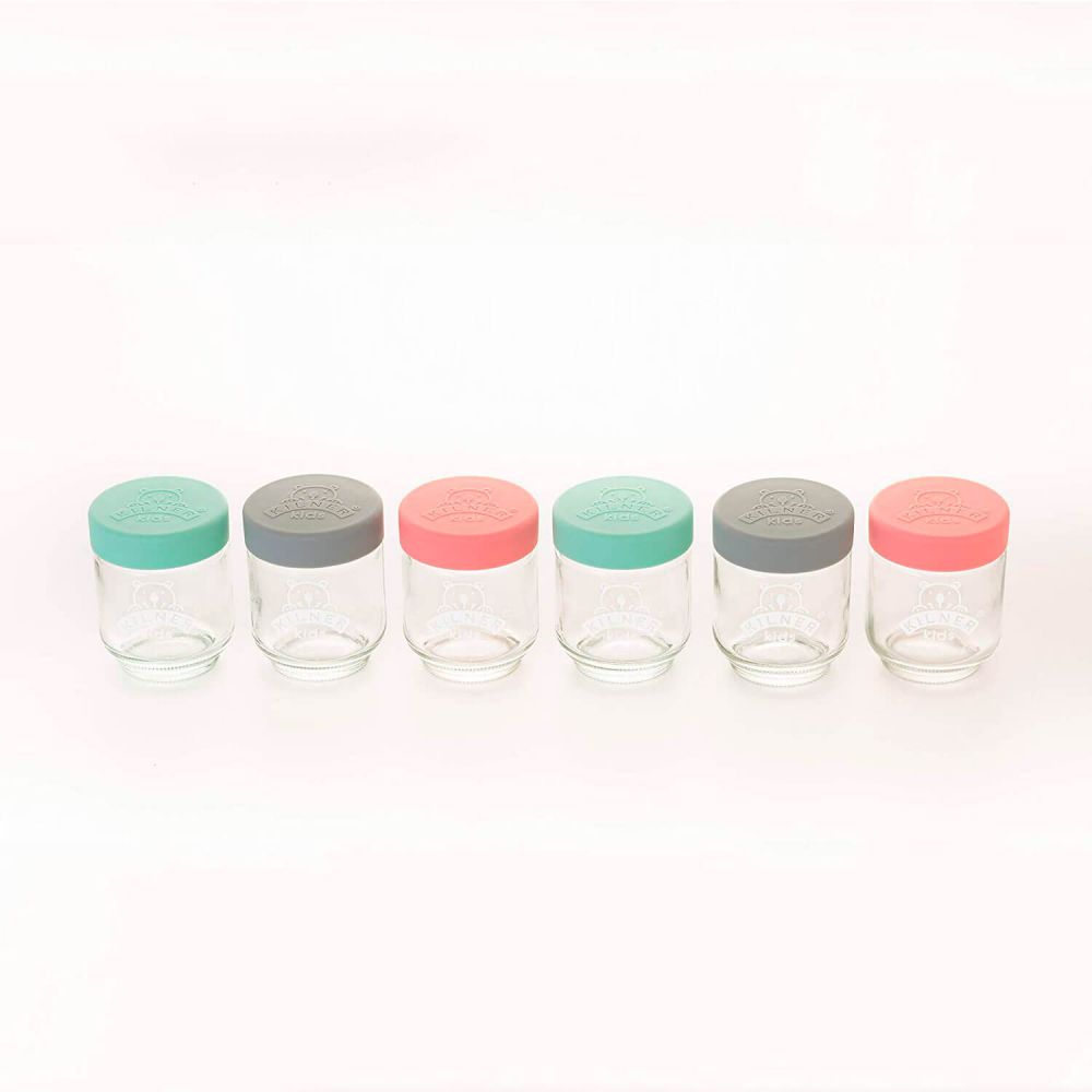 Tarros de cristal con tapa de silicona Kids 190 ml (6) - Kilner