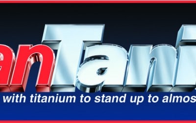 Logotipo del antiadherente de titanio registrado como Quantanium por Withford