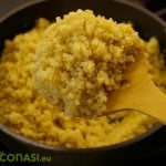 Quinoa cocinada en sartén SKK, queda suelta