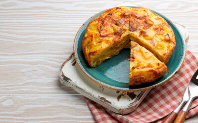 Tortilla con harina de garbanzos, sin huevo