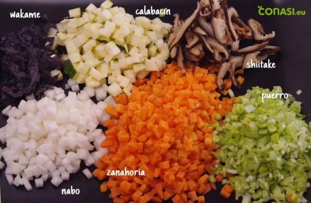 Ingredientes sopa miso