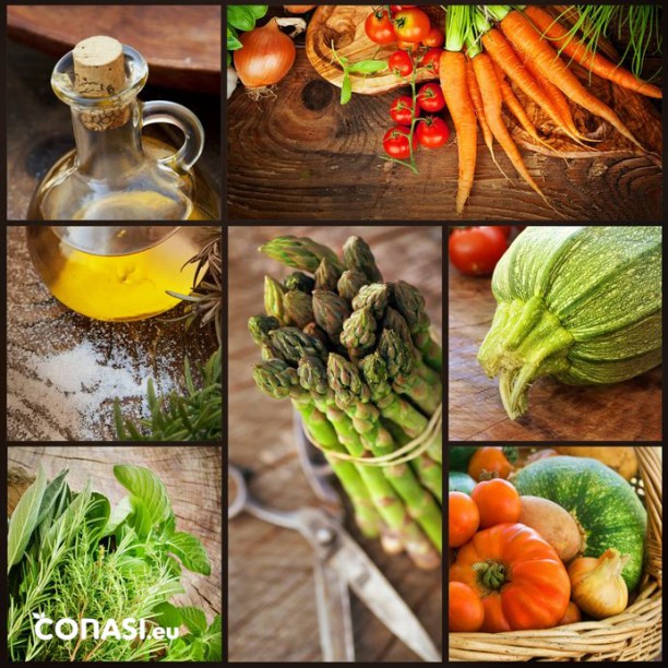 Selección de alimentos anticáncer: AOVE, verduras como el calabacín, los espárragos, las zanahorias...