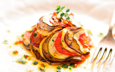 Verduras asadas con vinagreta de mostaza y chía