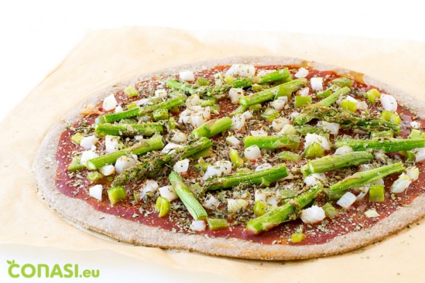 Masa de pizza casera con harinas de espelta y centeno