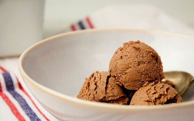 Helado de chocolate vegano