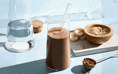 Batido de chocolate, dátiles y cúrcuma
