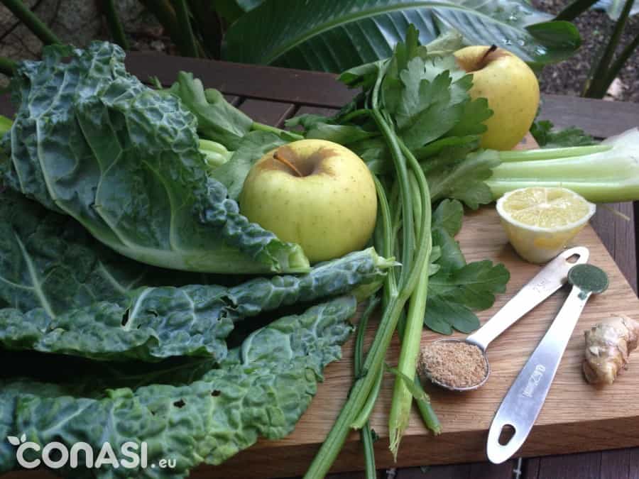 ingredientes para el zumo espitulante