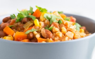 Chili vegano de alubias