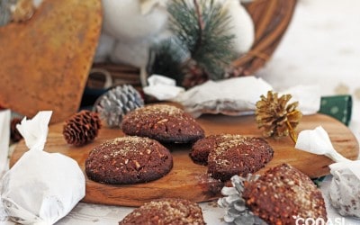 Polvorones de almendra, chocolate y coco