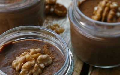 Mousse de chocolate y plátano