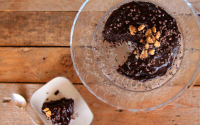 Brownie choco cake relleno de ganache de chocolate