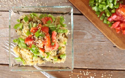 Quinoa con algas y verduras