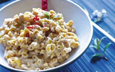 Pasta con salsa de anacardos