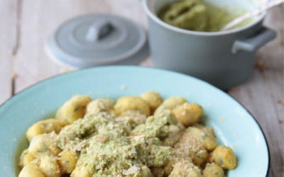 Ñoquis sin gluten al pesto