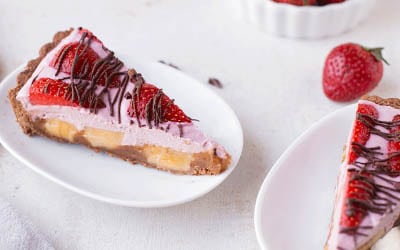 Pastel banoffee de fresas