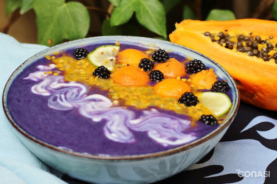 Smoothie bowl de papaya