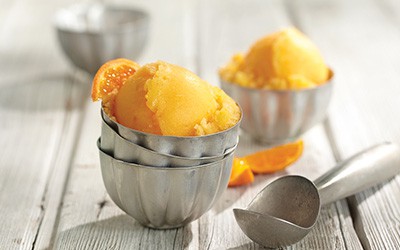 Helado de naranja y jengibre
