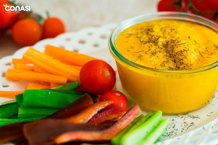 Mayonesa de zanahoria con crudités-Pros y contras de cocinar los alimentos