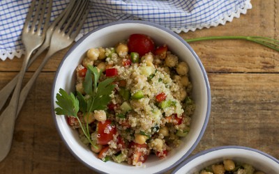 Ensalada de quinoa y garbanzos