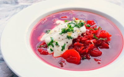 Sopa de remolacha o sopa borsch