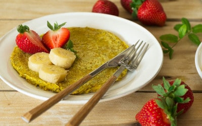 Tortitas veganas de avena con cúrcuma y semillas