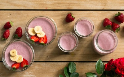 Natillas veganas de fresas