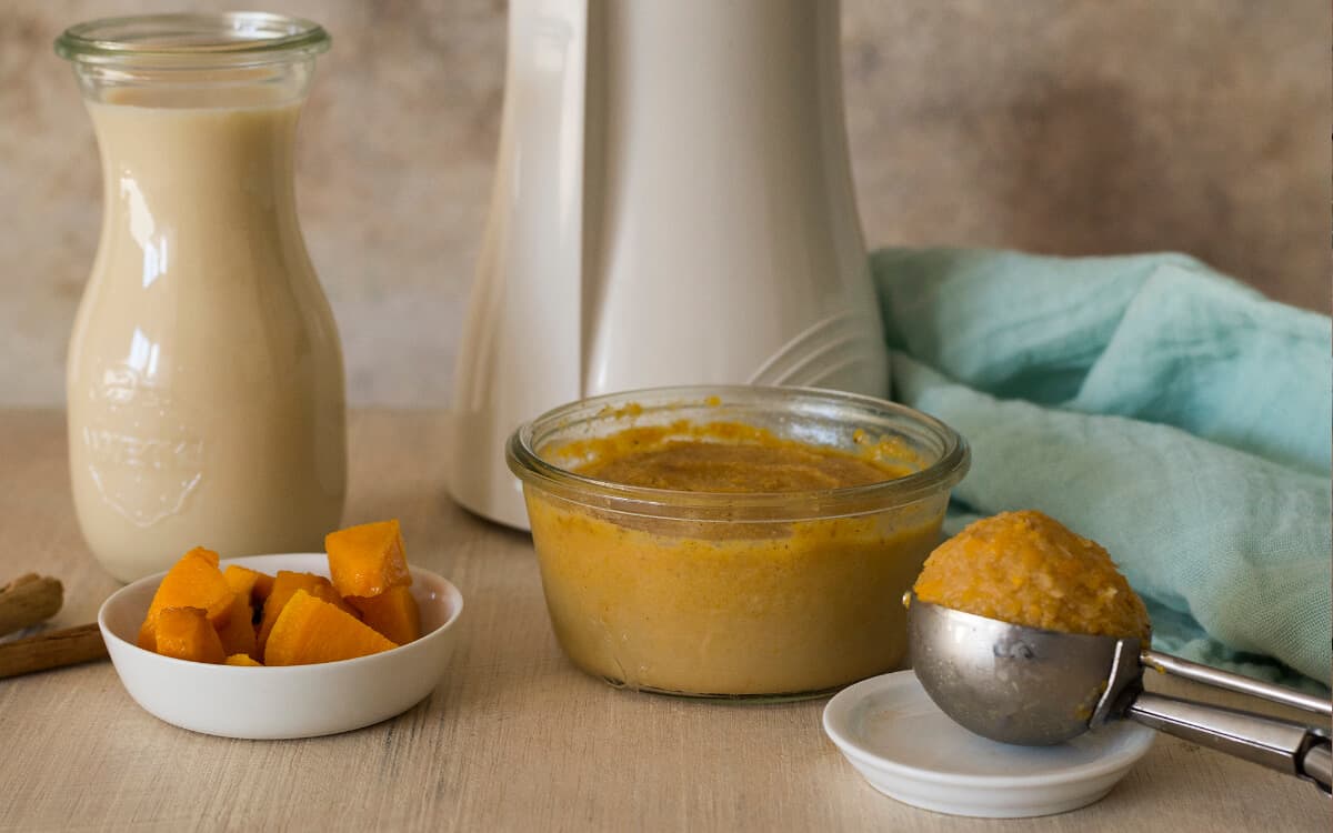Receta de helado de calabaza con canela y leche vegetal