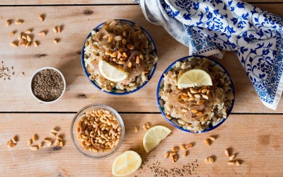 mujaddara arroz con lentejas