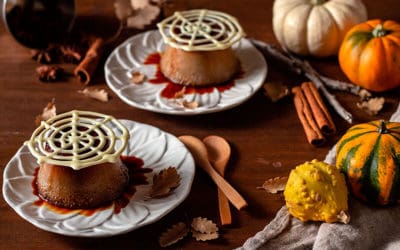 Flan de castañas para Halloween