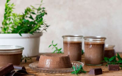 Flan de chocolate con stevia