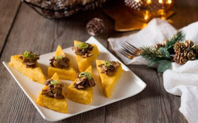 Polenta con setas - Menú navideño italiano