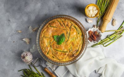 Quiche paleo de espárragos y tomate seco