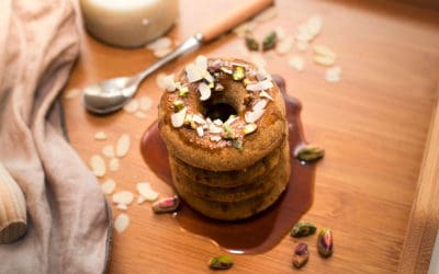 Donuts caseros con harina de trigo sarraceno y pistacho