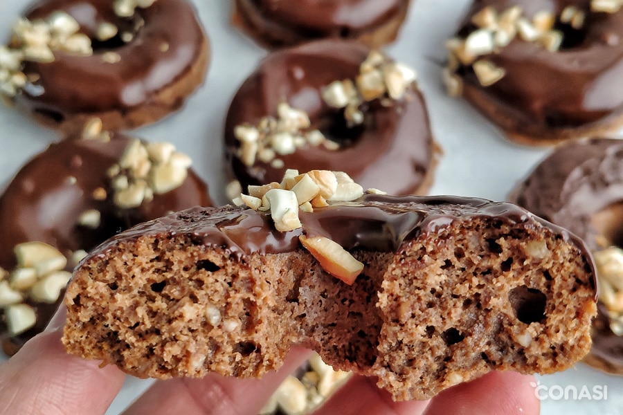 Donuts de harina de teff con psyllium