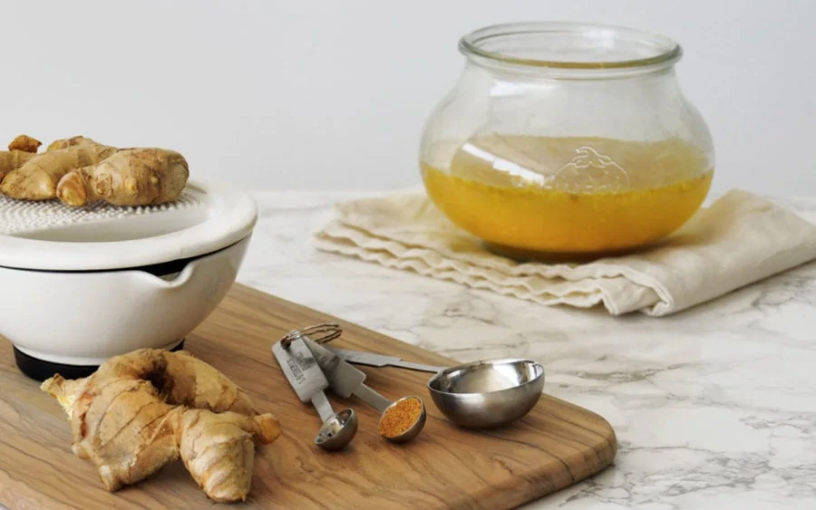 Ingredientes de la masa madre de jengibre Ingredientes de la masa madre de jengibre