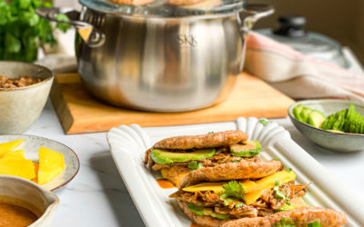 Pan bao integral relleno de boletus y salsa Hoisin casera