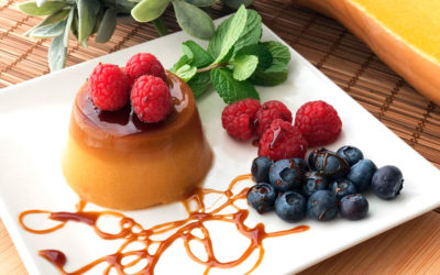 Flan vegano de calabaza y leche de coco