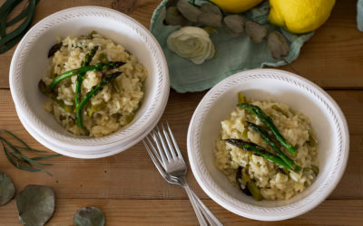 Risotto de espárragos al limón