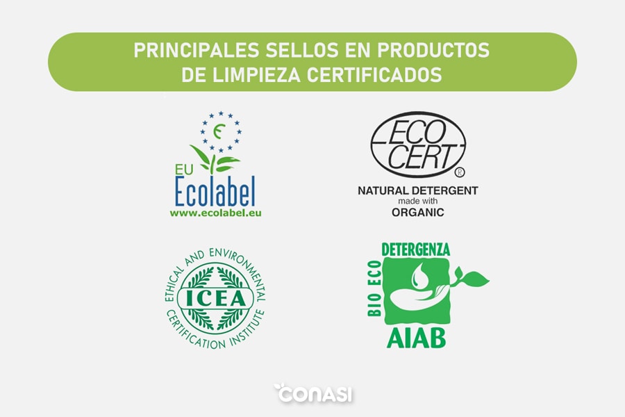 Sellos de productos de limpieza