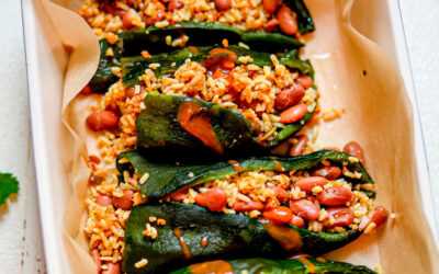 Pimientos rellenos de arroz