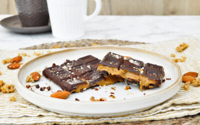 Tableta de chocolate rellena de crema de frutos secos